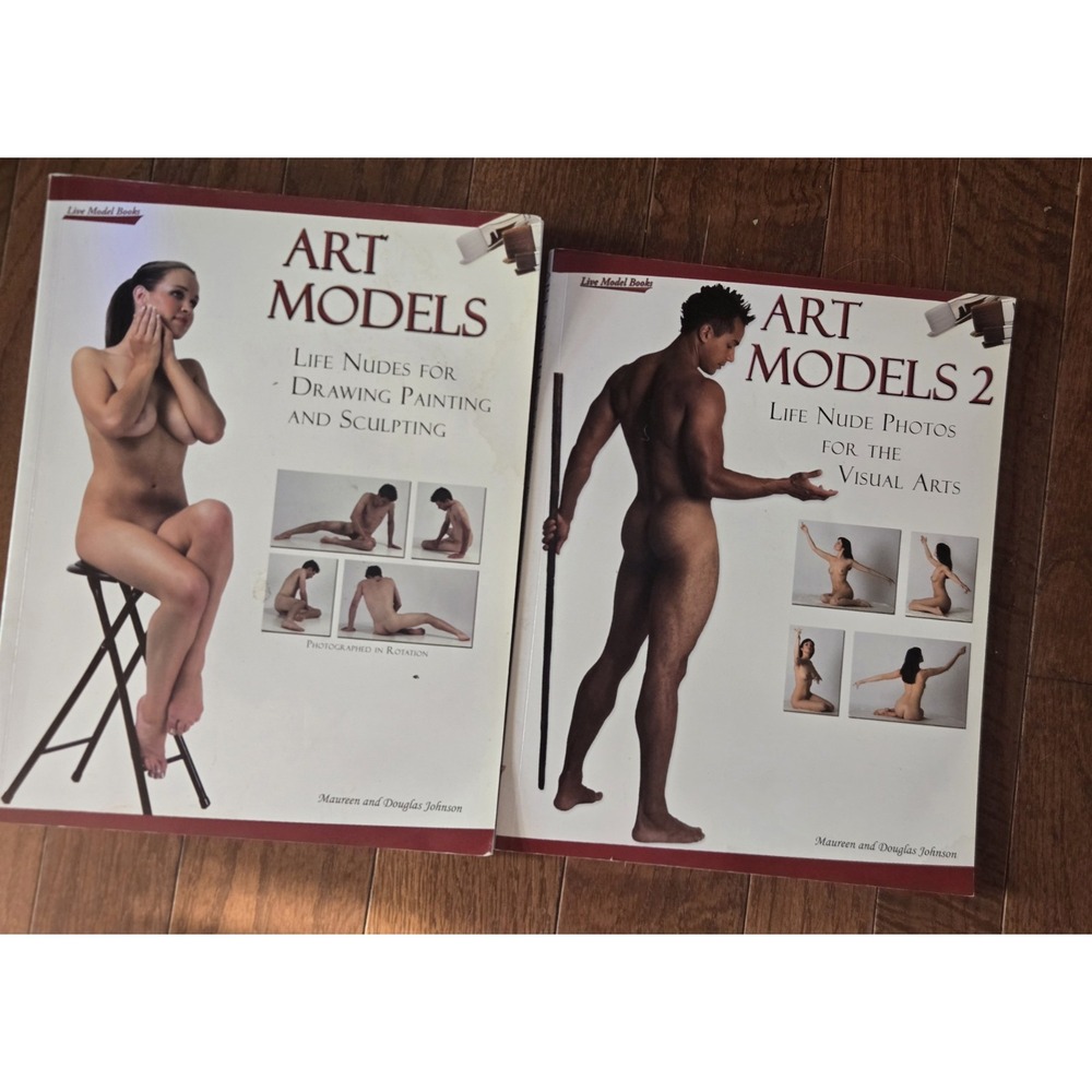 Set Of 2 Art Models 1&2: Life Nude Photos for the Visual Arts by Maureen Johnson